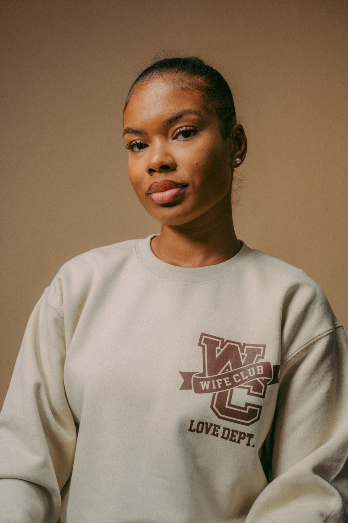 Wife Club Varsity Crewneck (Sand)