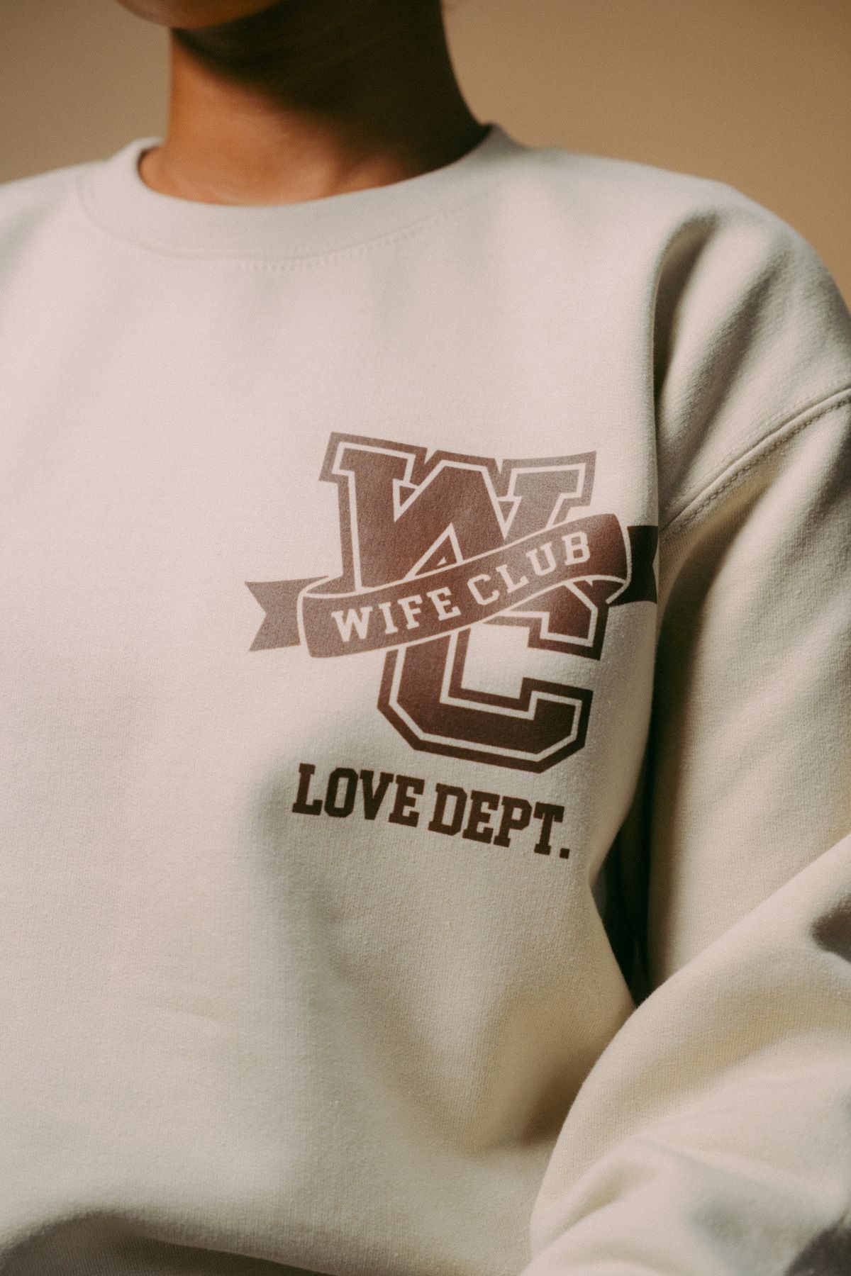 Wife Club Varsity Crewneck (Sand)