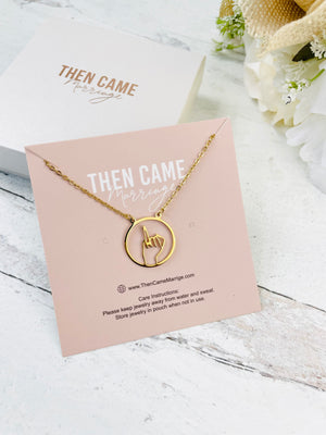 Ring Finger Circle Necklace